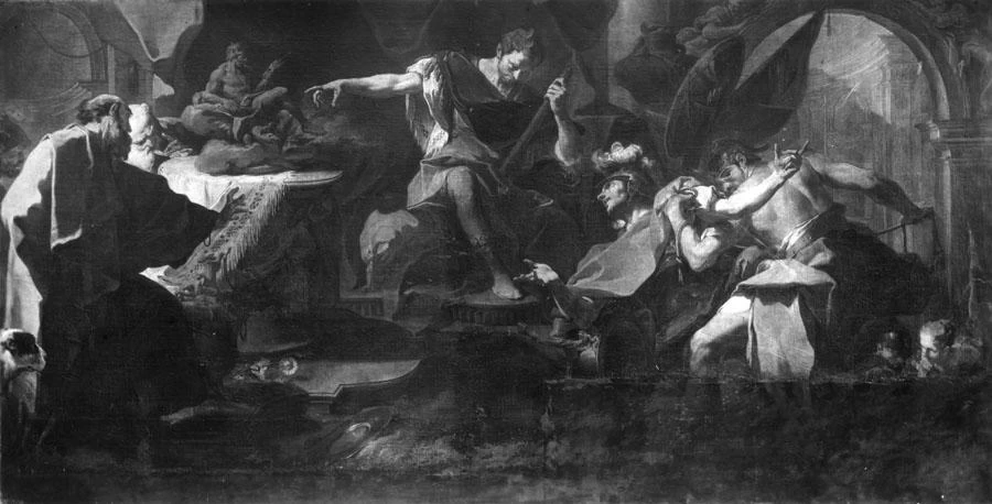  278-Giambattista Pittoni-Sant'Eustachio rifiuta di offrire sacrifici agli idoli - Chiesa di san Stae, Vicenza 